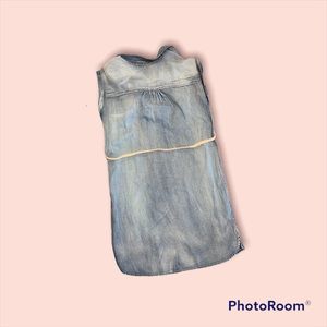 Girls Belted Jean Dress